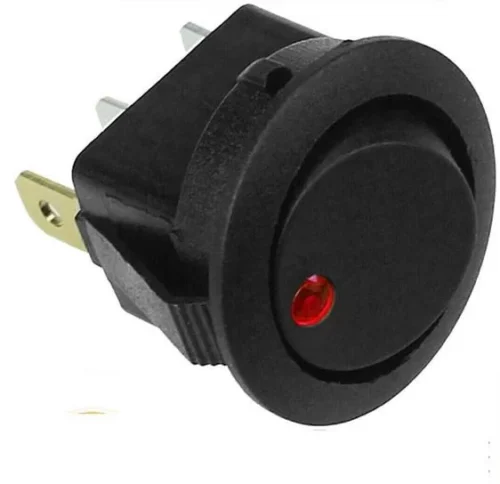 2 Pezzi Interruttore Con Led Rosso 16A 12V Switch Rotondo