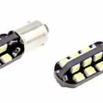 2 Lampadine Bax9S H6W Luce Bianca 24 Led Smd2835 12V Dc Auto