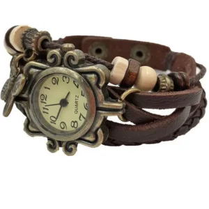 Orologio Vintage Butterfly Farfalla Bracciale Pelle Retro Do