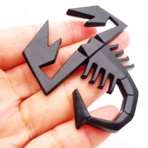 3D Sticker Auto Scorpione Full Black Punto Stilo 500 6x6cm