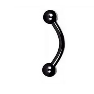 Piercing Sopracciglio Acciaio Chirurgico Full Black Banana