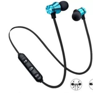 Auricolare Bluetooth Magnetico XT11 Neckband Blue Metal