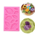 Stampo Torta Forma Foglie E Fiori Silicone Varie Misure Cake