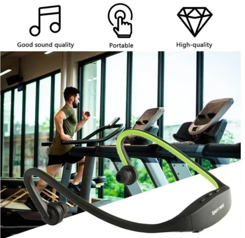 Corsa Sport Wireless Radio Fm Auricolari Senza Fili Micro Sd