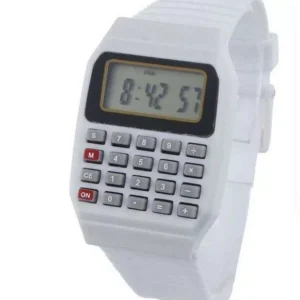 Orologio Calcolatrice Digitale Color Panna Unisex Silicone