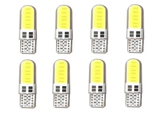 Lotto 10 Pezzi Led In Gel Lampadine 12V T10 W5W Bianco 6500K