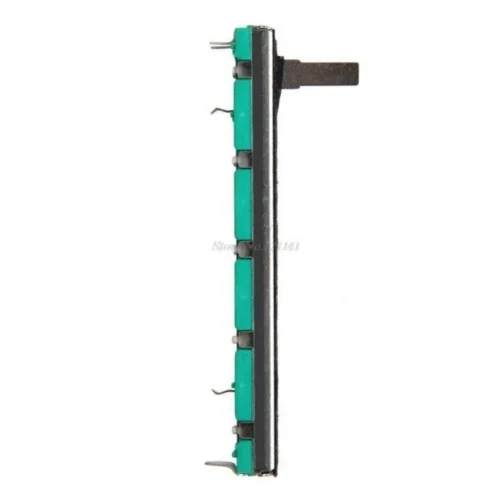 2 Pezzi Potenziometro a slitta 10K stereo 75mm 10kohm B103
