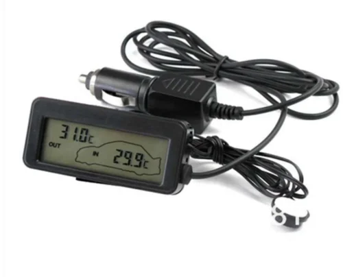 Termometro Digitale Auto LED BLU temperatura interna esterna