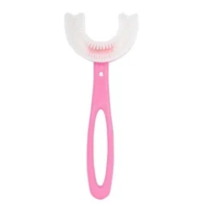 Spazzolino Rosa per Bambini a Forma di U Pulizia Completa