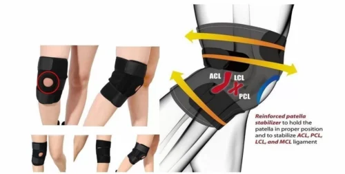 Fascia Ginocchio Sostegno Tutore Ginocchiera a Strappo