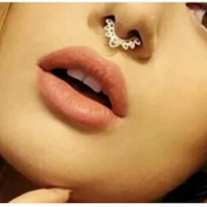 Anello Cerchio Piercing Naso Finto Placcato Argento In Lega