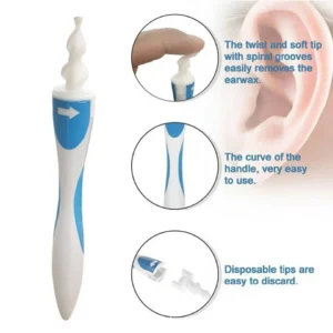 Smart Swab Cerume Rimozione Pulitore Orecchie Morbide Spirale