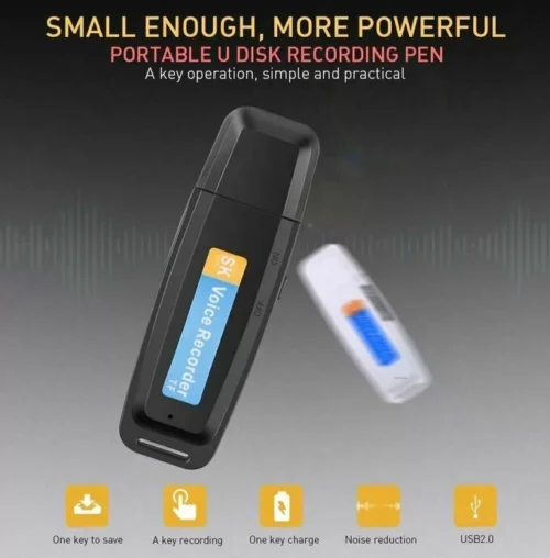Pen Drive Registratore Vocale Usb Mini Audio Microspia