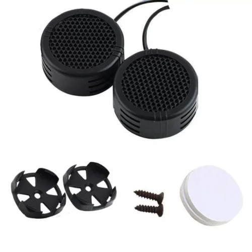 Coppia Dome Tweeter 500W Audio Altoparlanti Auto Nero Casse