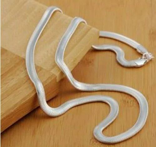 Collana Catenina In Acciaio Inox Snake 45 Cm X 5 Mm Da Uomo