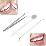 Set Attrezzi Per Dentista Pinza Specchio E Punteruolo Curvo