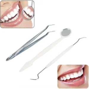 Set Attrezzi Per Dentista Pinza Specchio E Punteruolo Curvo