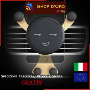 Stand Smartphone Dorato Smile Face Supporto Gravità Bocchett