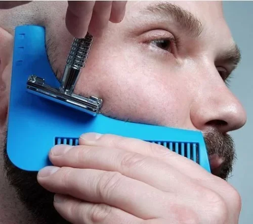 Pettine Per La Barba Precisione Curvo Baffi Basette Uomo