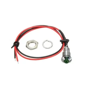 Spia Led Verde 12V Ac "Tondo" 8Mm Corrente Alternata Metallo
