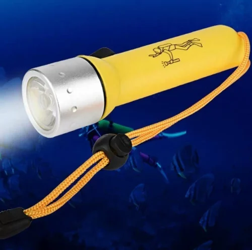 Torcia Led Subacquea 50 Metri Luce Waterproof Immersione Sub