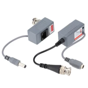 2 Ricetrasmettitori Video 1 Coppia Balun Rj45 To Bnc + Power
