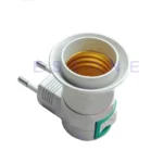 Adattatore 10A Spina Bipolare / E27 Femmina Tasto On/Off