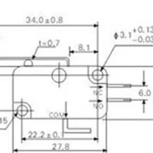 10 Pz Microswitch Con Rotella A Leva Pulsante Fine Corsa