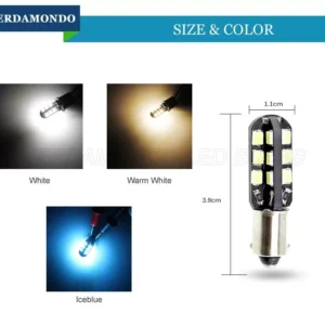 2 Lampadine Bax9S H6W Luce Bianca 24 Led Smd2835 12V Dc Auto