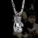 Collana Con Ciondolo Pendente Guantone Ring Boxe Pugilato