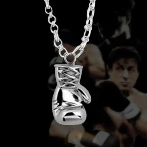 Collana Con Ciondolo Pendente Guantone Ring Boxe Pugilato