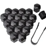20X Copribulloni 17Mm Copri Bullone Plastica Nero Bulloni