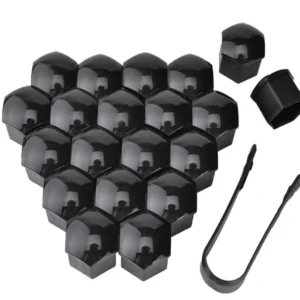 20X Copribulloni 17Mm Copri Bullone Plastica Nero Bulloni