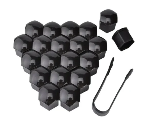 20X Copribulloni 17Mm Copri Bullone Plastica Nero Bulloni