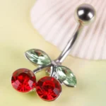 Piercing Ombelico Ciliege Anallergico Acciaio Chirurgico