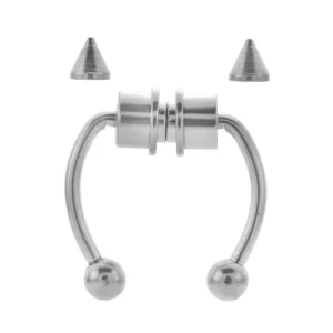 Piercing Finto Naso Con Magneti Ferro Di Cavallo Magnetico