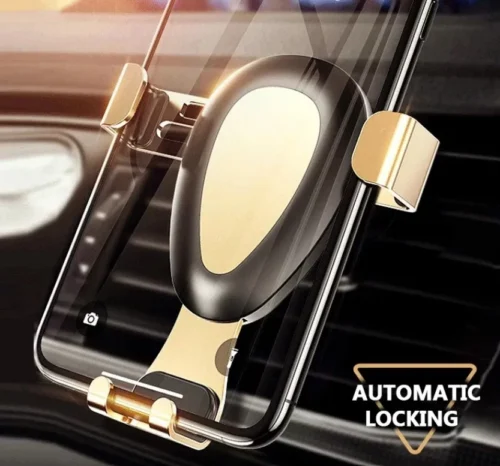 Supporto Auto Lism Dorato Elegante Per Smartphone Gps