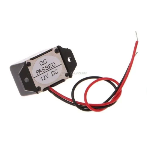 Segnalatore acustico Buzzer Cicalino 6-12V misure 32x12x9mm