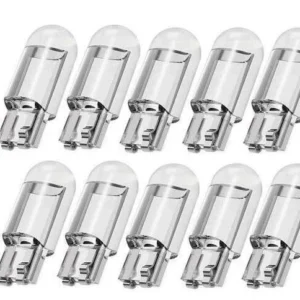 Lotto 10 Pezzi T10 W5W Cob 12Volt Lampade Anteriori Bianche