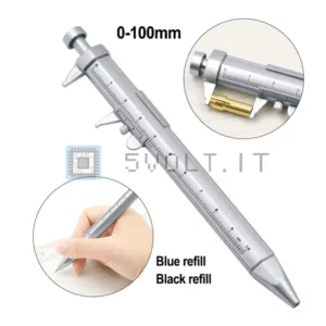 Penna Multifunzione a Sfera 0.5mm Blu con Calibro a Corsoio