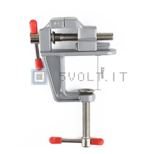 Mini Morsa da Banco 3,5” Alluminio Morsetto Pinza
