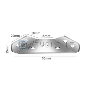 Set 4pz Staffe Angolari Acciaio Inox per Armadi Porte