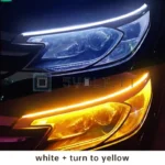 2pz LED DRL Luce Marcia Auto Bianco Giallo 30cm 12V