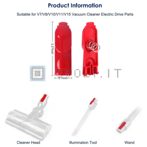 Interruttore Clip Latch Pulsante per Dyson V7 V8 V10 V15