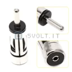 Adattatore Connettore ISO a DIN Antenna Spina Auto