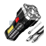 Torcia a LED 5 Luci Alta Potenza 3 Modalità Ricaricabile
