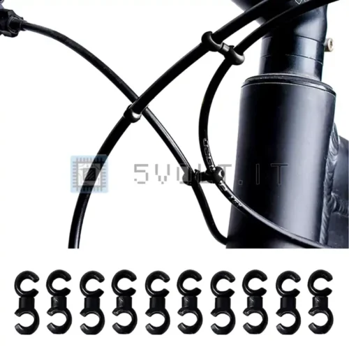 10 Pezzi Clip a S per Cavi Bicicletta Freni Anelli Tubo