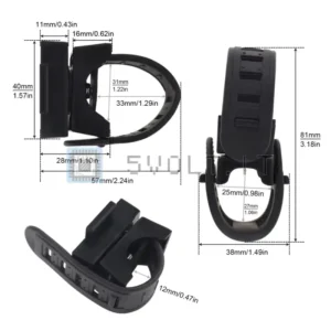 Supprto Universale Torcia Bici 360 Gradi Torcia LED