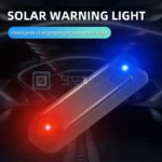 Luce a Energia Solare Rosso Blu di Avvertimento Notturna