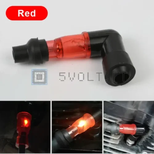 Tappo Candela Trasparente Rosso per Scooter Accensione